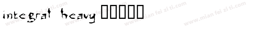 integral heavy字体转换